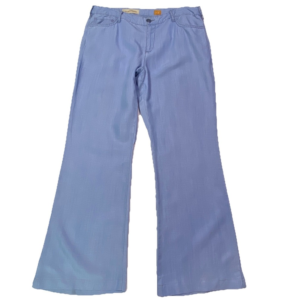 Anthropologie Pilcro and the Letterpress Linen Wide Leg Chambray Pants Size 31